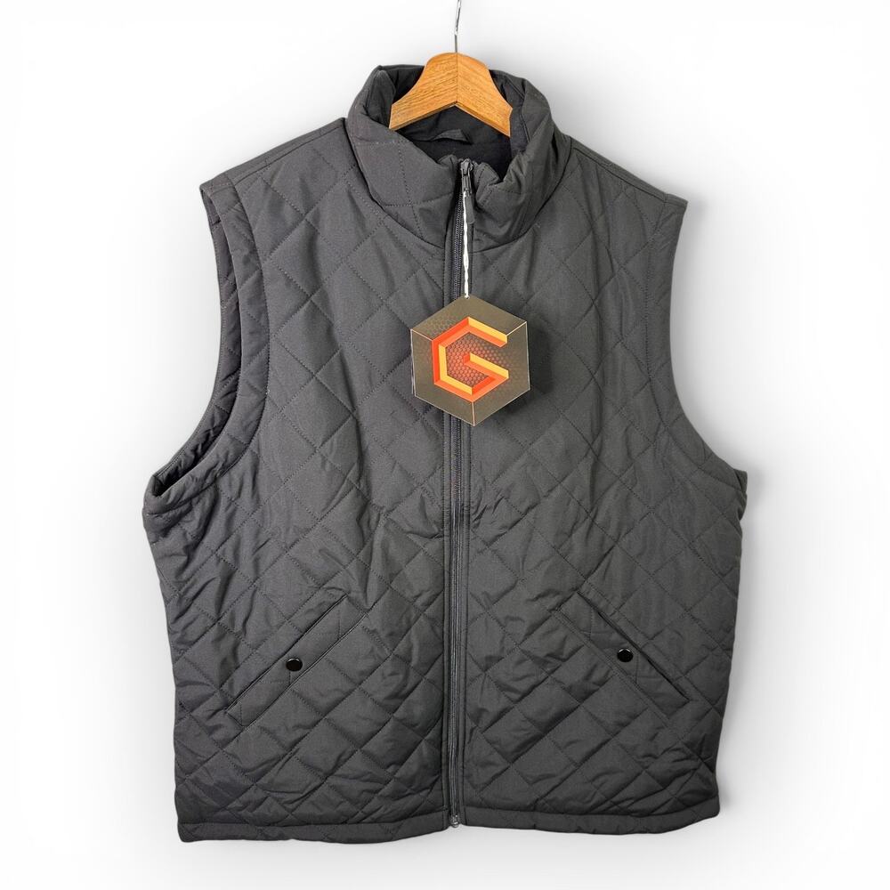 NEW Wulcea Graphene Enhanced Heated Quilted Vest Black Mens 2XL -Missing Battery